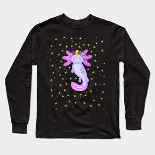 Mardi Gras Axolotl Long Sleeve T-Shirt